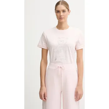 Dámské tričko Bavlněné tričko Guess dámské, růžová barva, V5BI16 K8FQ4 V5BI16.K8FQ4 30X, vel. XXS