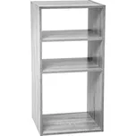 Atmosphera Knihovna se 4 policemi, 34x32x67 cm, šedá