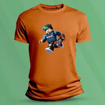 Chlapecké tričko Dětské tričko s potiskem Roblox modrý velikost 104 (3-4 roky) Oranžová