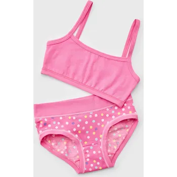 Kalhotky SET Dívčí podprsenka a kalhotky Polka Dots