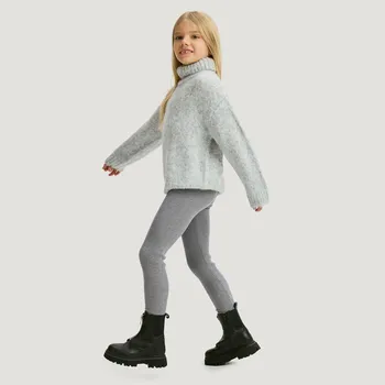 Dětská móda Reserved - Pletené viskózové legíny - tmavě šedá - 796FH-90M - 796FH-90M-146