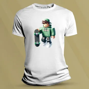 Chlapecké tričko Dětské bavlněné tričko Roblox zelený Bílá velikost 104 (3-4 roky)