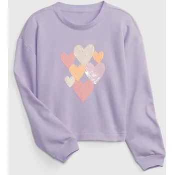 Dětská móda GAP Dívčí Dětská mikina s flitry GAP Fialová 104/110 (1894281)