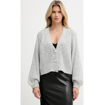 Dámský svetr Kardigan s příměsí vlny Haveone JIT.P021 šedá 90X, vel. ONE SIZE