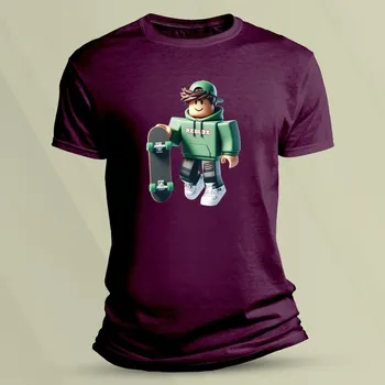 Chlapecké tričko Dětské bavlněné tričko Roblox zelený velikost 104 Vínová