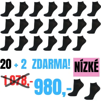 Nízké ponožky 20+2 ZDARMA!, Barva: Bílá, Velikost: 46 - 47 (11 - 12)