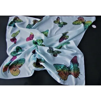 Pánské ponožky Zádruha Hedvábný šátek - Motýli Barva: MODRÁ