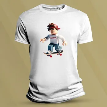 Chlapecké tričko Dětské tričko s potiskem Roblox avatar 2 Bílá velikost S