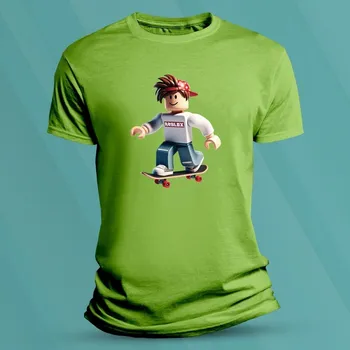 Chlapecké oblečení Dětské tričko s potiskem Roblox avatar 2 Lime velikost L