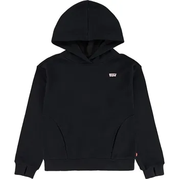 Chlapecká mikina Dětská mikina Levi's BATWING PATCH HOODIE černá barva, s kapucí, hladká, 3EN102 99X, vel. 116