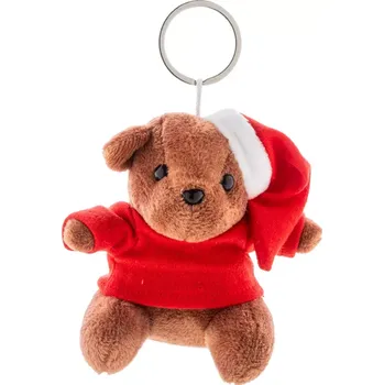 Julnalle plyšový vánoční přívěsek na klíče s medvídkem - vícebarevná - AP800052