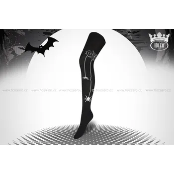 Dámské ponožky Hoza Dámské nadkolenky - lebky - H4815 Barva: černá, Velikost: 35-41