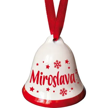 Vánoční dekorace Nekupto Vánoční zvonek se jménem - Miroslava