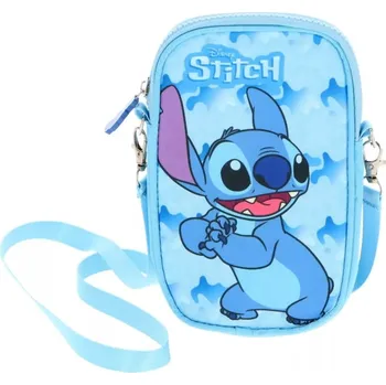 Taška přes rameno na telefon LILO & STITCH - modrá, taška na telefon Stitch
