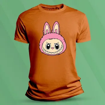 Dětské tričko s potiskem Labubu zubatý velikost 116 (5-6 let) Oranžová