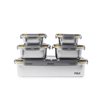 Dóza na potraviny PIKA - 5ti dílná nerezová sada boxů vhodná i na vaření