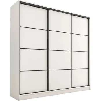 Šatní skříň Šatní skříň HARAZIA 180 bez zrcadla, se 4 šuplíky a 2 šatními tyčemi, bílý mat +možnost VÝNOSU + vyzvednutí ZDARMA