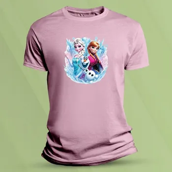 Dětské bavlněné tričko Ledové Království Olaf Růžová velikost 116 (5-6 let)