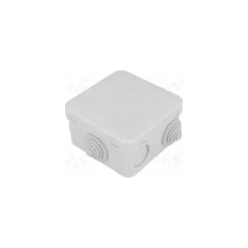 Elektroinstalační krabice Kryt propojovací krabice X 75mm Y 75mm Z 42mm na omítku IP55