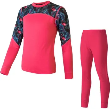 Set dětského termoprádla Dětský funkční set Sensor Merino Impress Set Dětská velikost: 110 / Barva: růžová