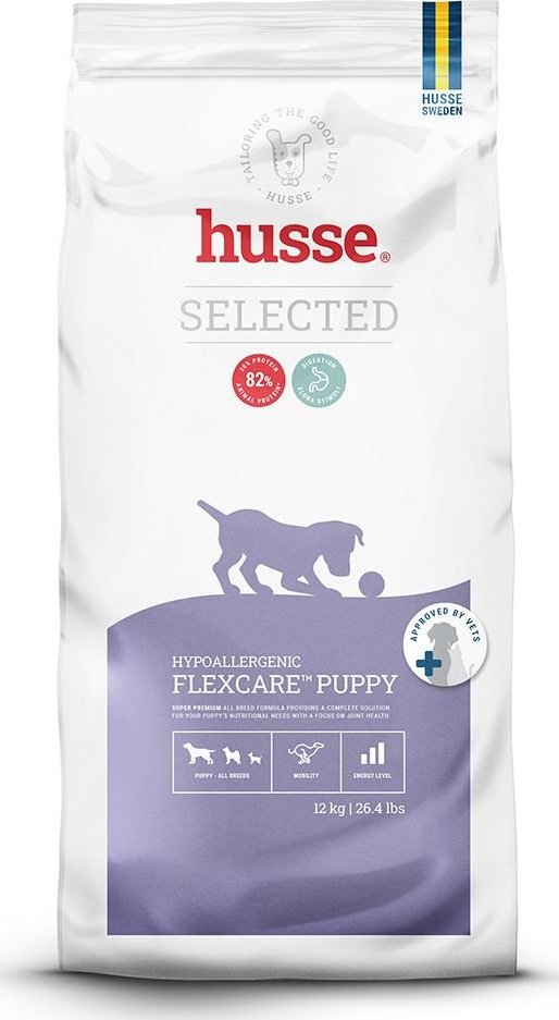 Husse Hypoallergenic Flexcare™ Puppy | Hypoalergenní krmivo pro zdravé klouby štěňat Balení: 7 kg