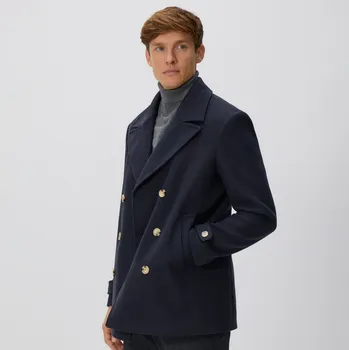 Dámský kabát Reserved - Dvouřadý kabát - tmavomodrá - 918EF-59X - 918EF-59X-XXL