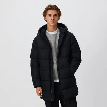 Dámský kabát Reserved Prošívaný kabát s kapucí černá XL