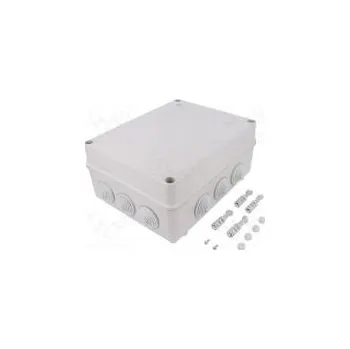 Elektroinstalační krabice Kryt propojovací krabice X 244mm Y 305mm Z 126mm IP55 šedá