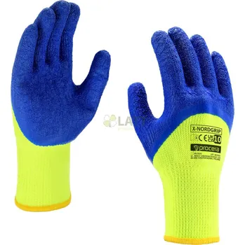 Pracovní oblečení Zateplené rukavice potažené ze 3/4 latexem X-NORDGRIP vel.9 / L