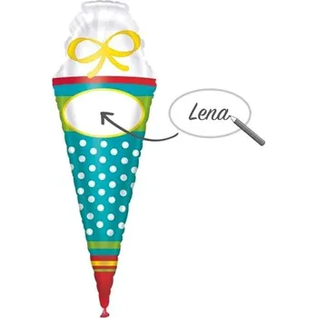 Balónek Amscan Foliový balónek Kornout do školy 70 cm