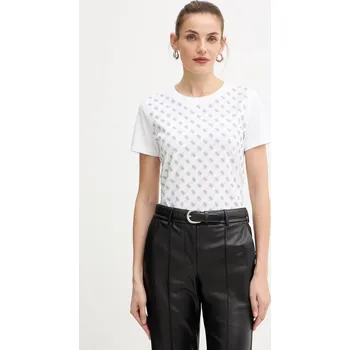 Dámské tričko Bavlněné tričko Guess dámské, bílá barva, W5BI21 I3Z14 W5BI21.I3Z14 00X, vel. M