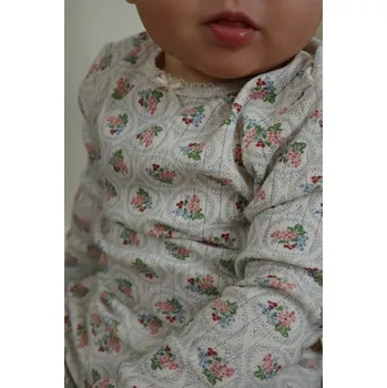 Bavlněné tričko s dlouhým rukávem Konges Sløjd MINNIE BLOUSE GOTS KS104372.PreSpring béžová 08X, vel. 98