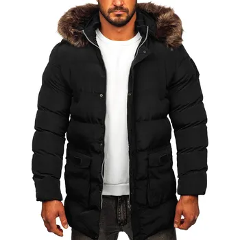 Pánská parka Czarna pikowana kurtka męska zimowa Denley 5M50 - S