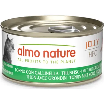 Krmivo pro kočku 6x70g Almo Nature HFC Jelly - tuňák se štítníkem červeným