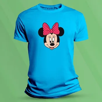 Chlapecké tričko Bavlněné dětské tričko Myška Minnie velikost 128 Azurová