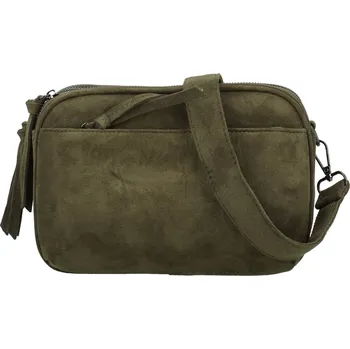 Kabelka Stylová dámská koženková crossbody kabelka Ariona, tmavě zelená