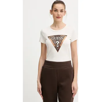 Pánské tričko Tričko Guess W5BI28.J1314 béžová 01X, vel. M