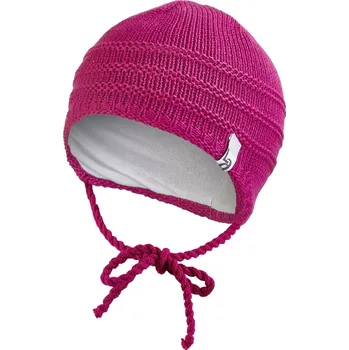 Čepice Little Angel Čepice pletená zavazovací tenká Outlast ® Barva: růžová, Velikost: 2 | 39-41 cm