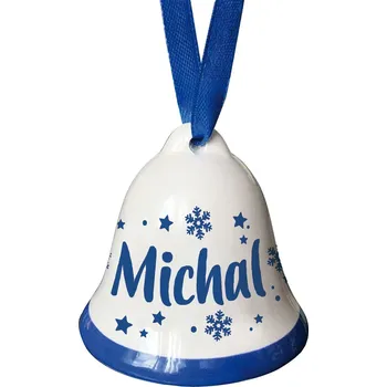 Bytová dekorace Nekupto Vánoční zvonek se jménem - Michal