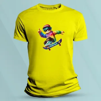 Dětská móda Dětské tričko s potiskem Roblox neon Žlutá velikost 116 (5-6 let)