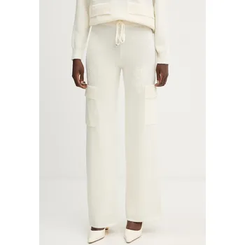 Tepláky s příměsí vlny Ermanno Firenze 57TP027E85 béžová 01X, vel. 34