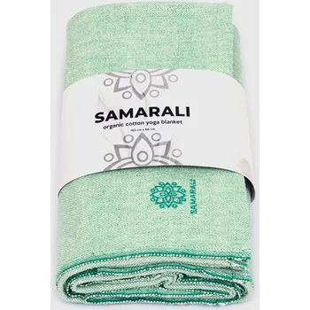 deka SAMARALI Jógová deka z organické bavlny – 200 x 150 cm ZELENÁ