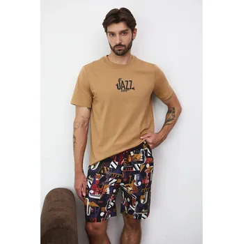 Pánské pyžamo Bavlněné pyžamo Medicine RW25-PJM602 béžová 08A, vel. XXL