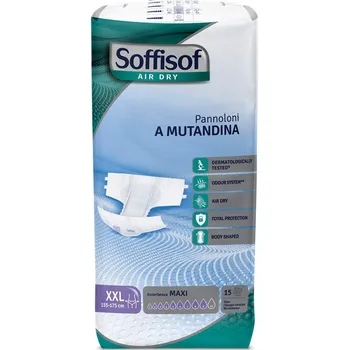 Inkontinenční kalhotky s lepícími proužky Soffisof Air Dry Velikost: L, Varianta: Super