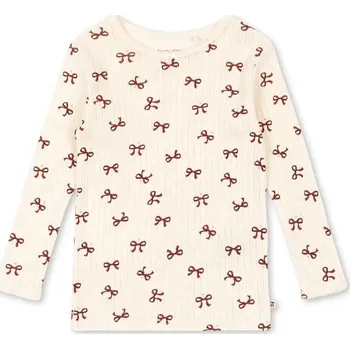 Chlapecké oblečení Dětské bavlněné tričko s dlouhým rukávem Konges Sløjd MINNIE BLOUSE GOTS béžová barva, KS104372 KS104372.9BYA 02X, vel. 122-128