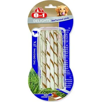 Pamlsek pro psa 8in1 Beef Delights kroucená žvýkací (55g)