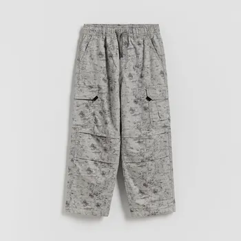 Reserved - Zateplené kalhoty cargo - tmavě šedá - 141FI-90X - 141FI-90X-152