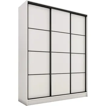 Šatní skříň Šatní skříň HARAZIA 150 bez zrcadla, se 4 šuplíky a 2 šatními tyčemi, bílý mat +možnost VÝNOSU + vyzvednutí ZDARMA