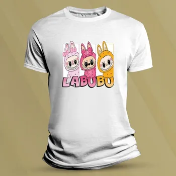 Dětské bavlněné tričko Tři Labubu Bílá velikost 128 (7-8 let)