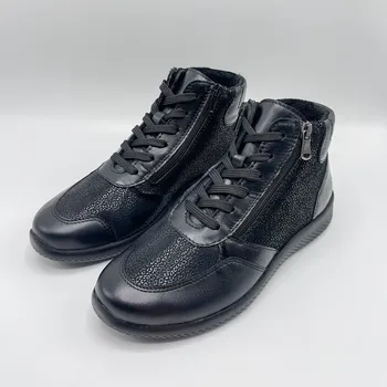 Dámská zimní obuv MEDILINE - Dámská kotníková obuv KIRA 24, černá metalová Velikost: 41